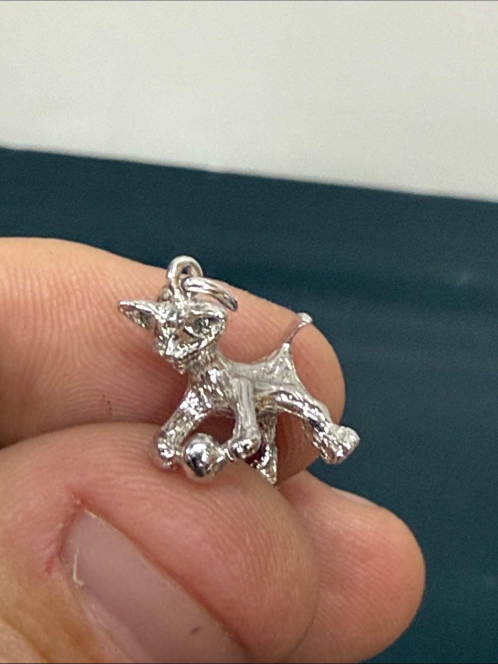 Sterling Silver 3D Dog Charm Pendant for Pets Lovers